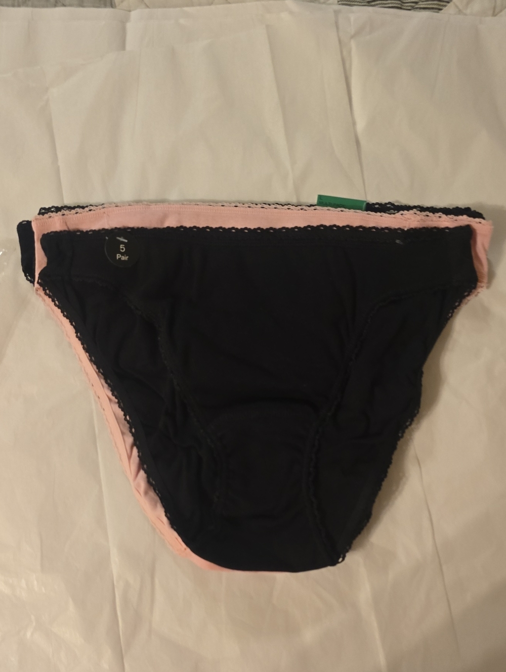 Charter Club Navy and Light Pink Womens Bikini Panties 5 pack